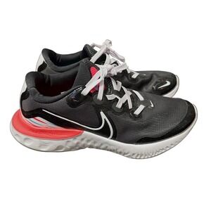 Nike Renew Run 3 Women 7/Kids 5.5 Running‎ Shoes Sneakers Gray Black White Coral